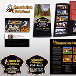 HLF Images Graphic and Web Design - Mountain Town Brochure, signs promo